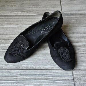 Alexander McQueen Sequin Skull Loafers – Size 36 (US 6)